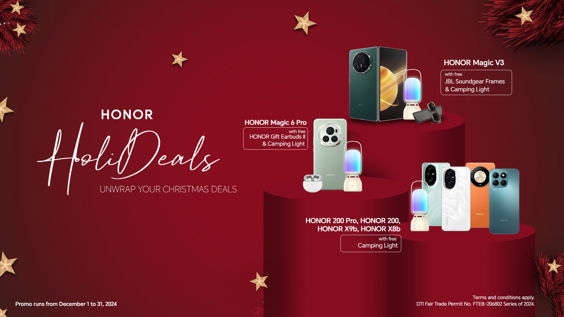 HONOR Unwraps Holiday Deals, Get Up to P15,000 Worth of Exclusive HONOR Freebies