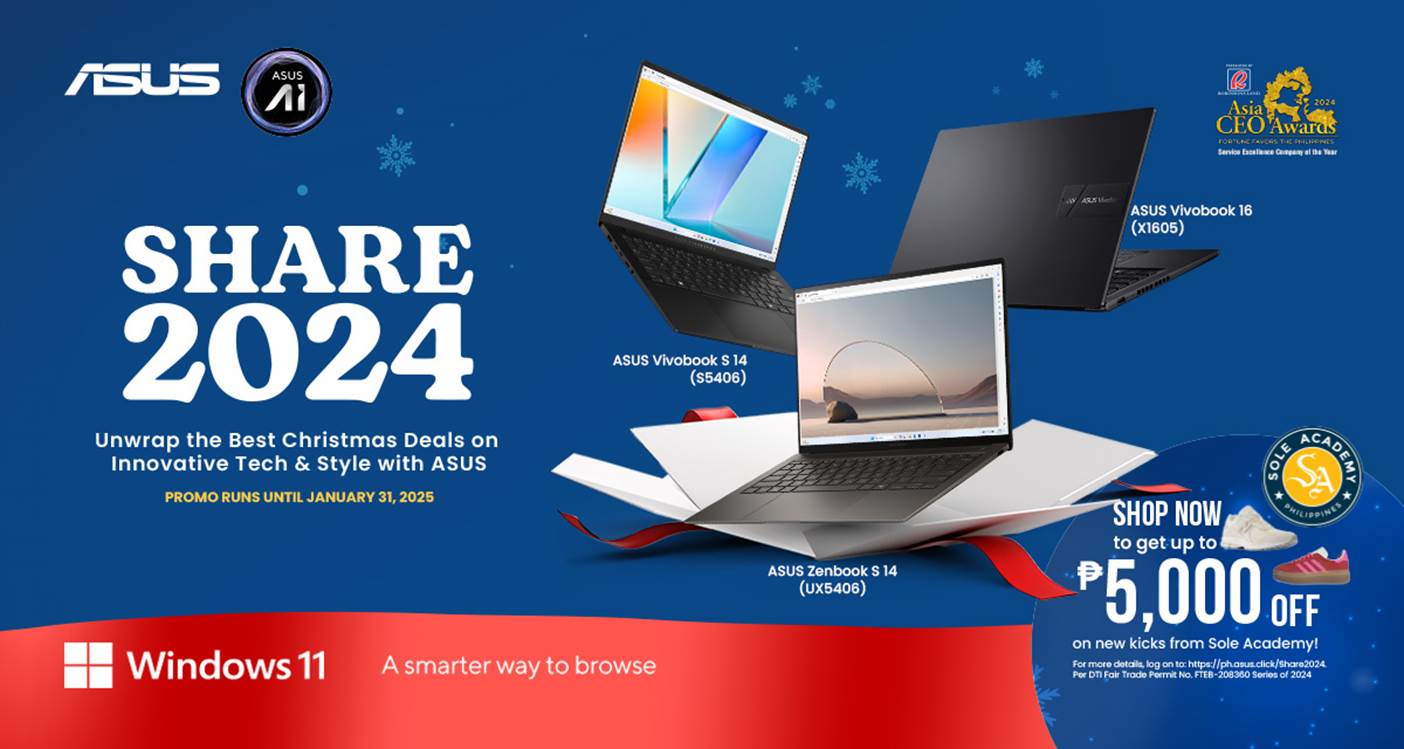 Unwrap Innovative Tech and Style with Exclusive Deals at the ASUS Share 2024 Christmas Sale