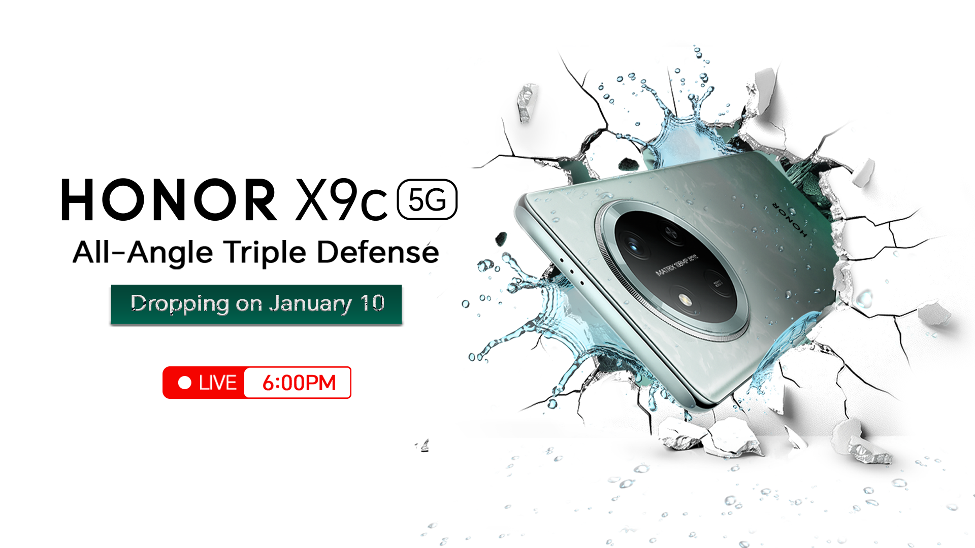 CONFIRMED: HONOR X9c 5G is Coming on January 10 But Can It Survive a 500ft Drop Test?