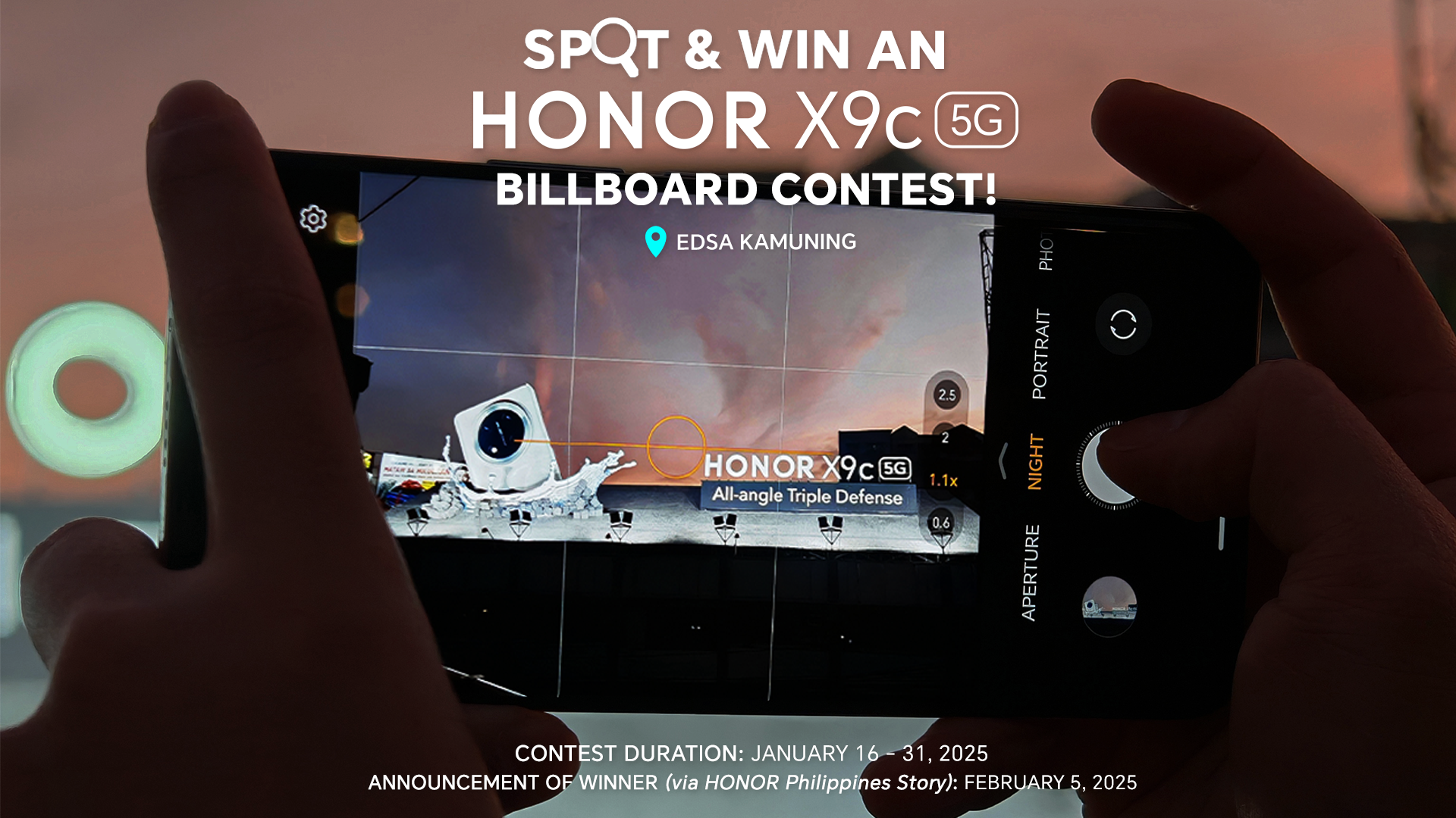 SPOTTED: Share This Billboard And Win A Brand New HONOR X9c 5G